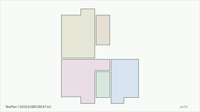 ResPlan 12559 — 3BR/2BA 87m2