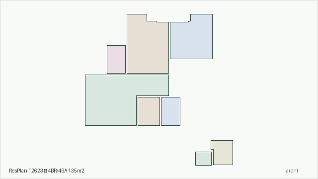 ResPlan 12623 — 4BR/4BA 135m2