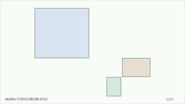 ResPlan 12782 — 1BR/2BA 47m2