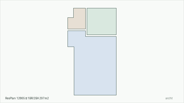 ResPlan 12865 — 1BR/2BA 297m2