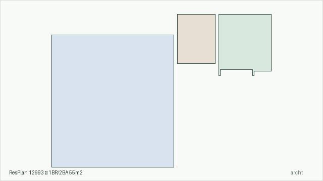 ResPlan 12993 — 1BR/2BA 55m2