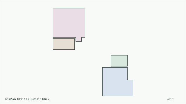 ResPlan 13017 — 2BR/2BA 113m2