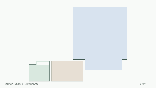 ResPlan 13095 — 1BR/2BA 5m2