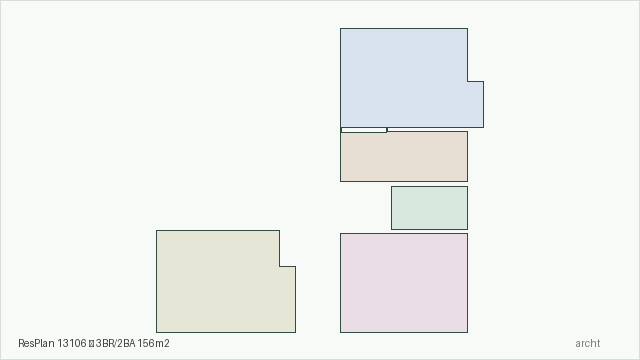 ResPlan 13106 — 3BR/2BA 156m2