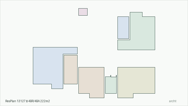 ResPlan 13127 — 4BR/4BA 222m2