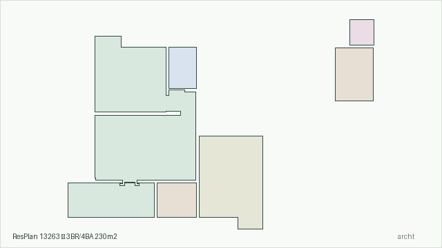 ResPlan 13263 — 3BR/4BA 230m2