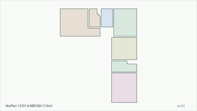 ResPlan 13291 — 4BR/3BA 214m2