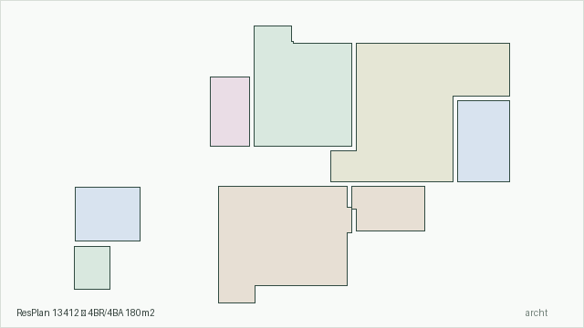 ResPlan 13412 — 4BR/4BA 180m2