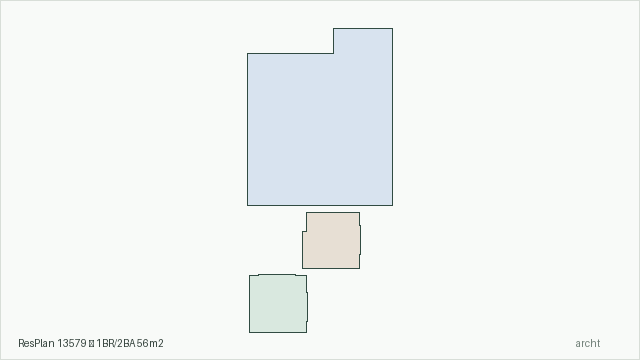 ResPlan 13579 — 1BR/2BA 56m2