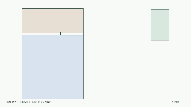 ResPlan 13665 — 1BR/2BA 227m2
