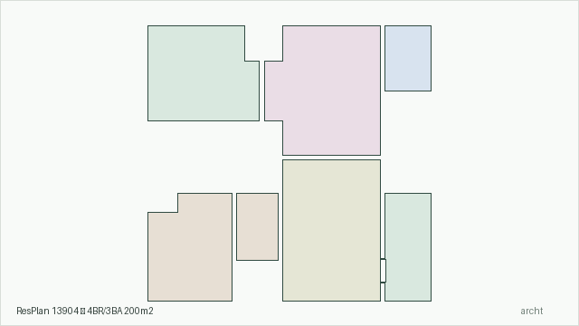 ResPlan 13904 — 4BR/3BA 200m2
