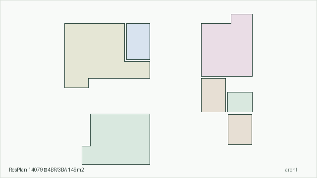 ResPlan 14079 — 4BR/3BA 149m2