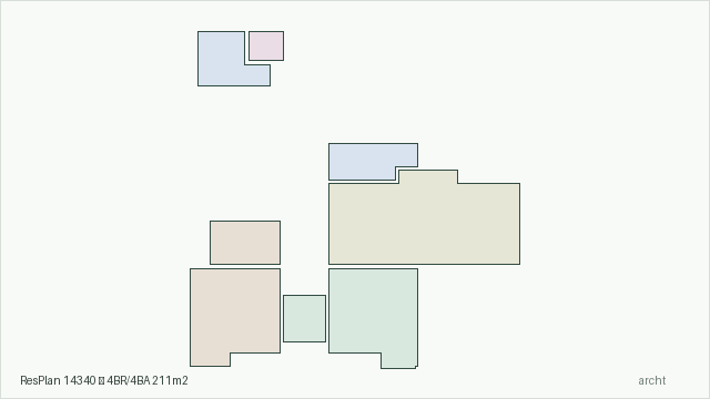 ResPlan 14340 — 4BR/4BA 211m2