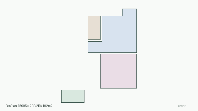 ResPlan 15005 — 2BR/2BA 102m2