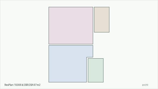 ResPlan 15006 — 2BR/2BA 97m2