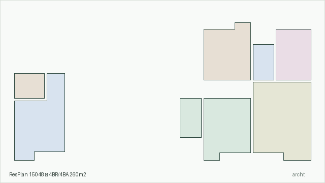 ResPlan 15048 — 4BR/4BA 260m2