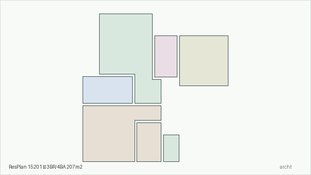 ResPlan 15201 — 3BR/4BA 207m2