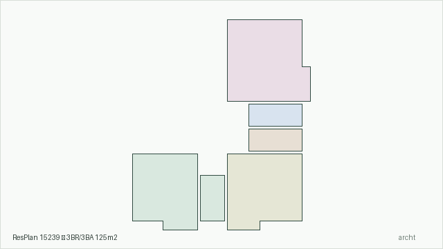 ResPlan 15239 — 3BR/3BA 125m2