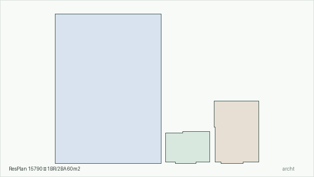 ResPlan 15790 — 1BR/2BA 60m2