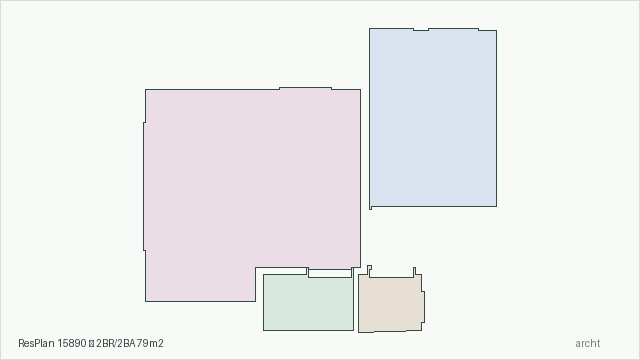 ResPlan 15890 — 2BR/2BA 79m2