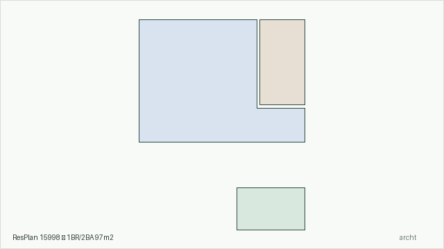 ResPlan 15998 — 1BR/2BA 97m2