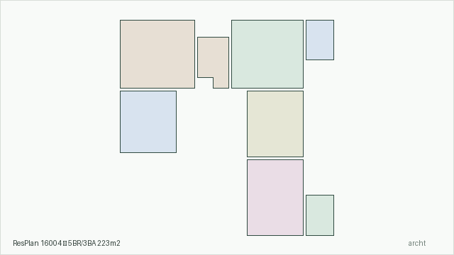 ResPlan 16004 — 5BR/3BA 223m2