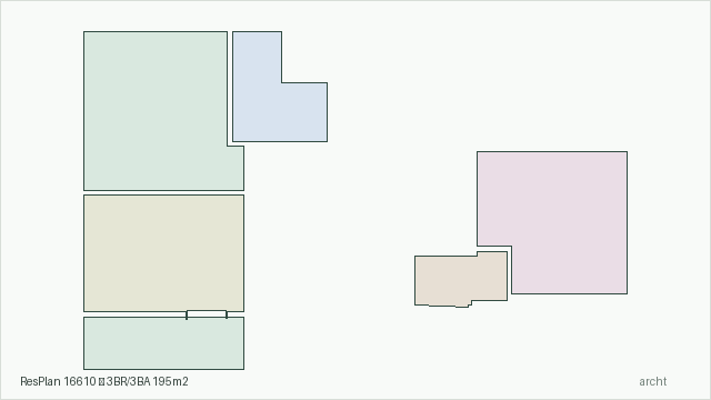 ResPlan 16610 — 3BR/3BA 195m2
