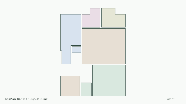 ResPlan 16780 — 3BR/5BA 95m2