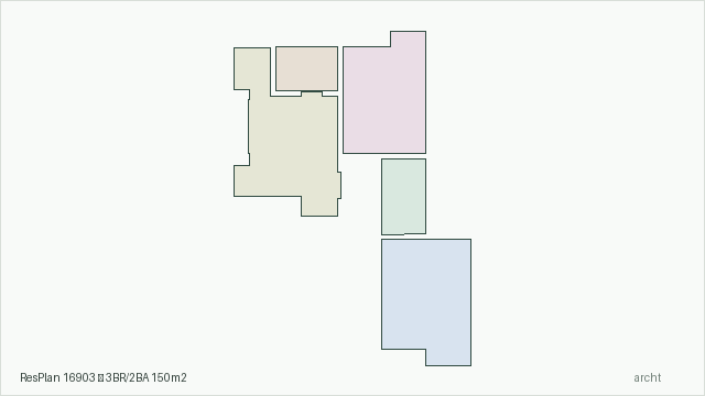 ResPlan 16903 — 3BR/2BA 150m2