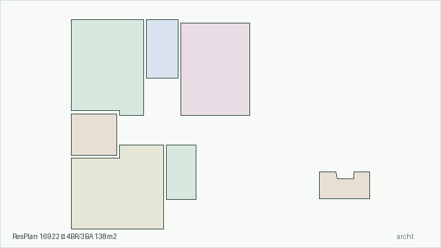 ResPlan 16922 — 4BR/3BA 138m2